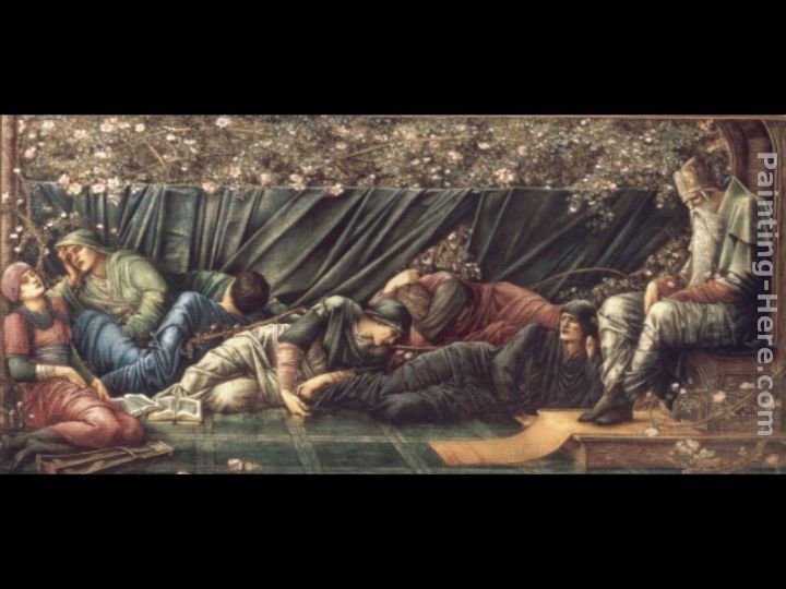 The Briar Rose II  The Council Chamber painting - Edward Burne-Jones The Briar Rose II  The Council Chamber art painting